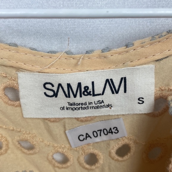 Anthropologie SAM & LAVI Chloe Eyelet Ruffle Mini Dress or Coverup - Size Small - Picture 4 of 10